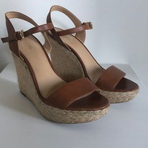 Tan Michael Kors wedges